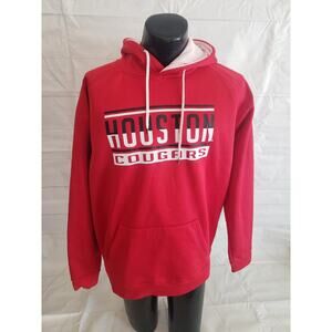 Colosseum Athletics Men's Hoodie; Red Houston Cougars Pullover w Hood - XL #